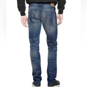 True Religion Geno Men's Light Blue Relaxed Slim Jeans 34 x 33